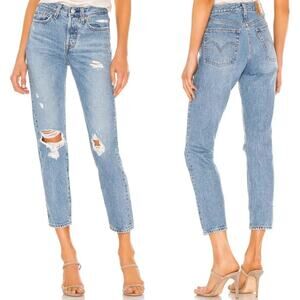 LEVI’S Wedgie Straight Distressed Jeans Women’s Size 25 Authentically Yours